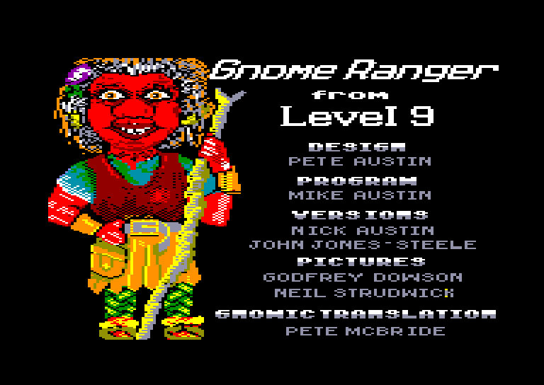 screenshot of the Amstrad CPC game Gnome ranger