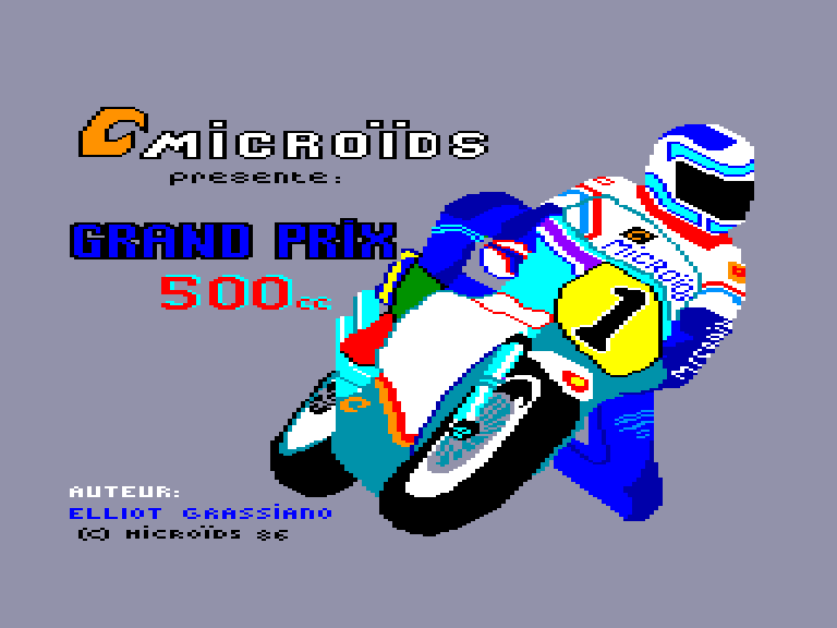 screenshot du jeu Amstrad CPC Grand prix 500cc