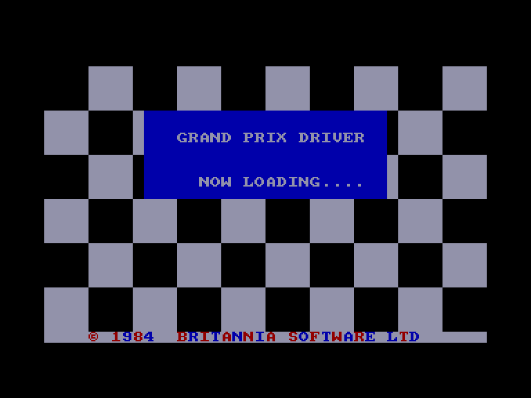 screenshot of the Amstrad CPC game Grand prix driver