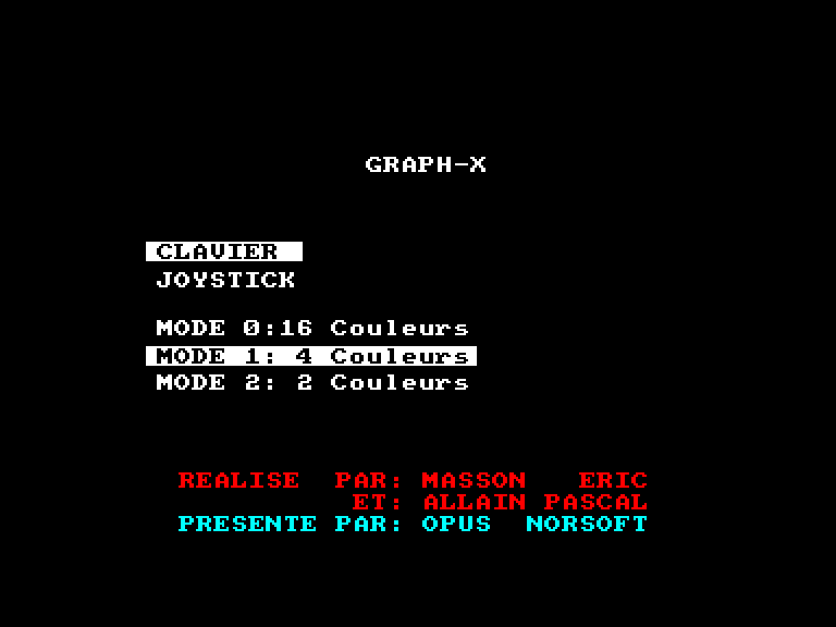 screenshot du jeu Amstrad CPC Graph-X