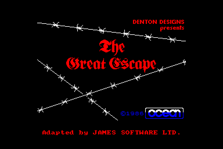 screenshot of the Amstrad CPC game Great Escape (the)