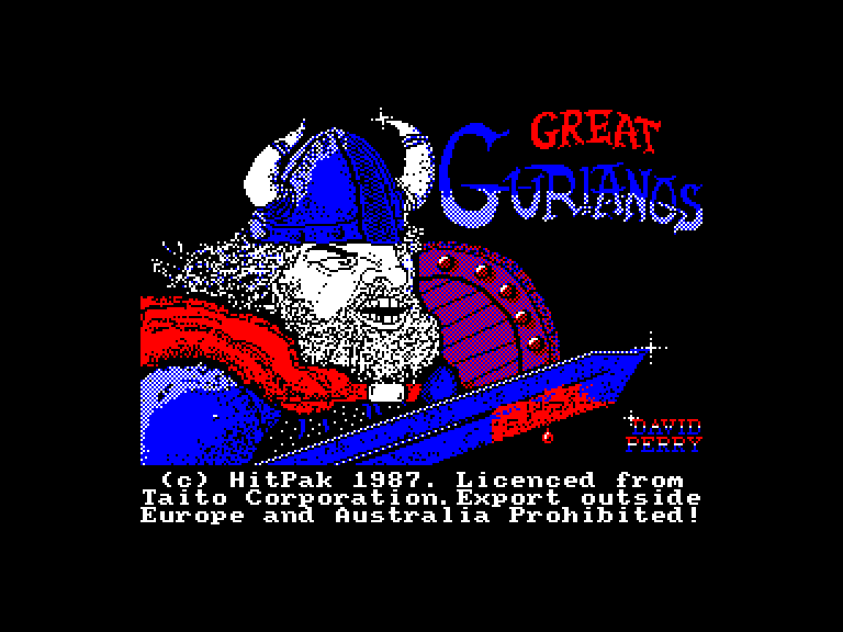 screenshot of the Amstrad CPC game Great Gurianos