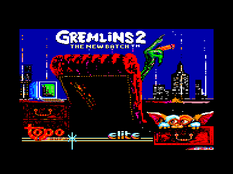 screenshot of the Amstrad CPC game Gremlins 2 - The New Batch