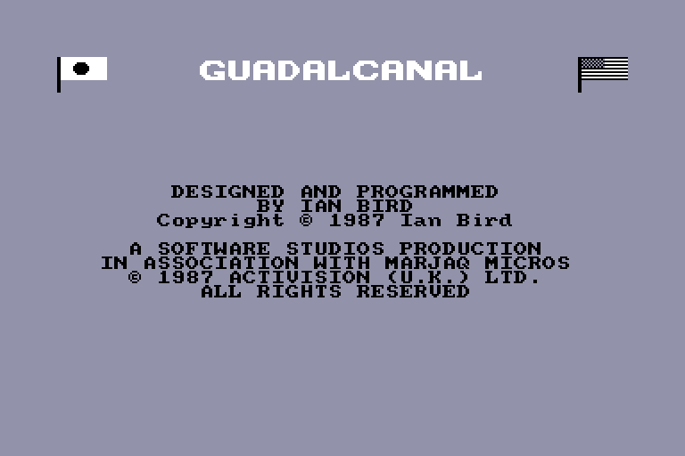 screenshot du jeu Amstrad CPC Guadalcanal