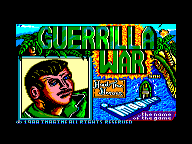 screenshot of the Amstrad CPC game Guerrilla War