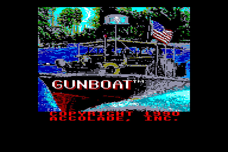 screenshot of the Amstrad CPC game Gunboat
