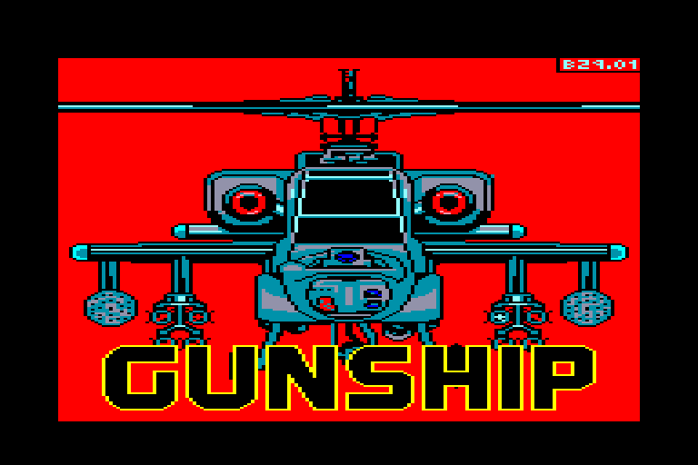 screenshot du jeu Amstrad CPC Gunship