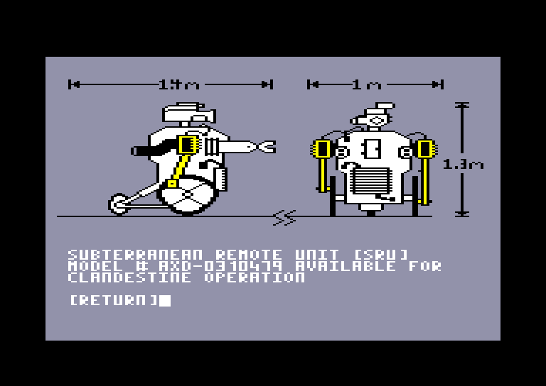 screenshot of the Amstrad CPC game Hacker