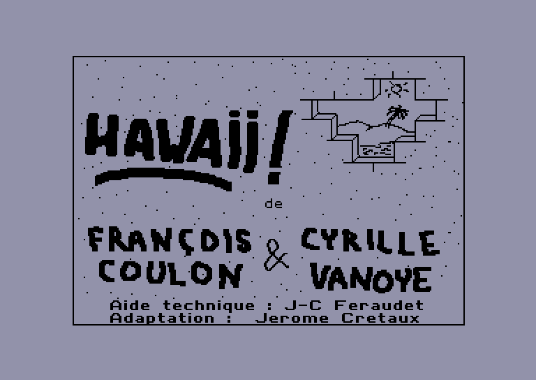 screenshot of the Amstrad CPC game Hawaii