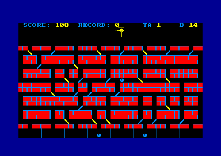screenshot of the Amstrad CPC game Helico-Drop