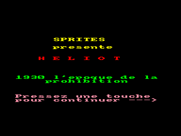 screenshot du jeu Amstrad CPC Heliot