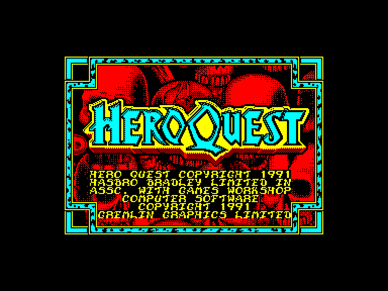 screenshot of the Amstrad CPC game Hero Quest - Return of the Witch Lord