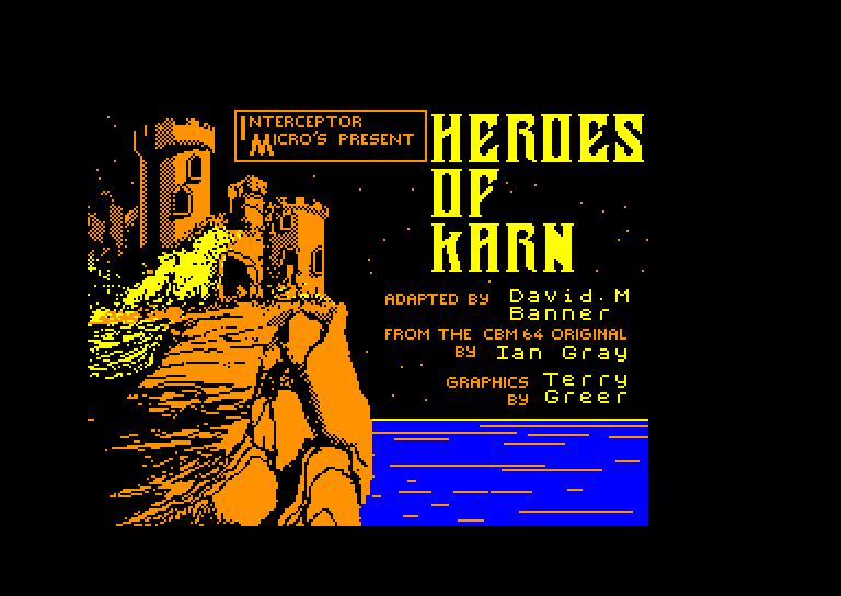 screenshot du jeu Amstrad CPC Heroes of karn