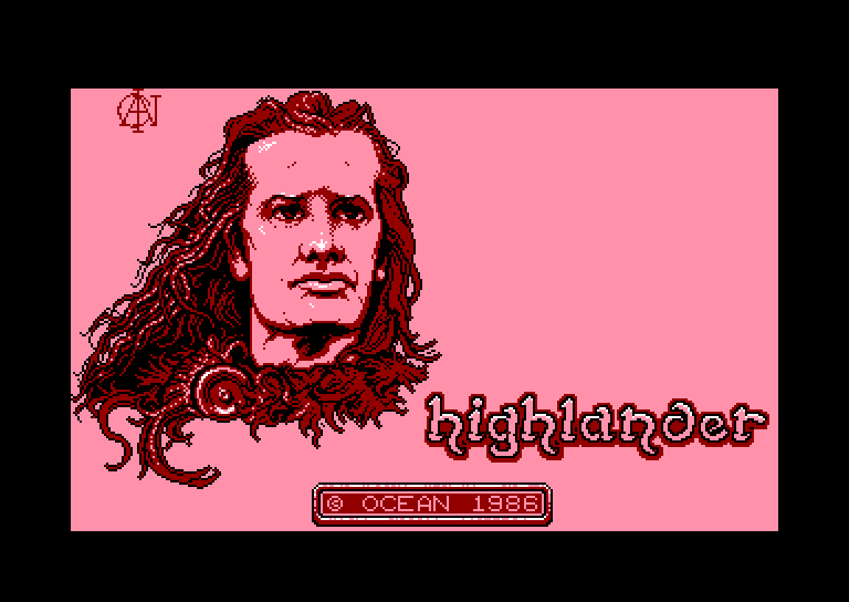 screenshot of the Amstrad CPC game Highlander