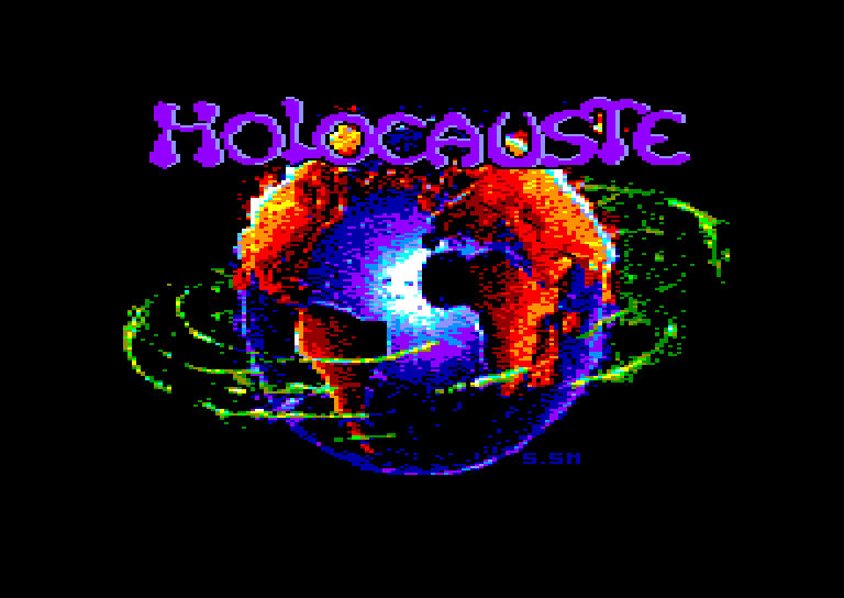 screenshot of the Amstrad CPC game Holocauste