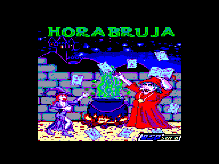 screenshot of the Amstrad CPC game Hora Bruja