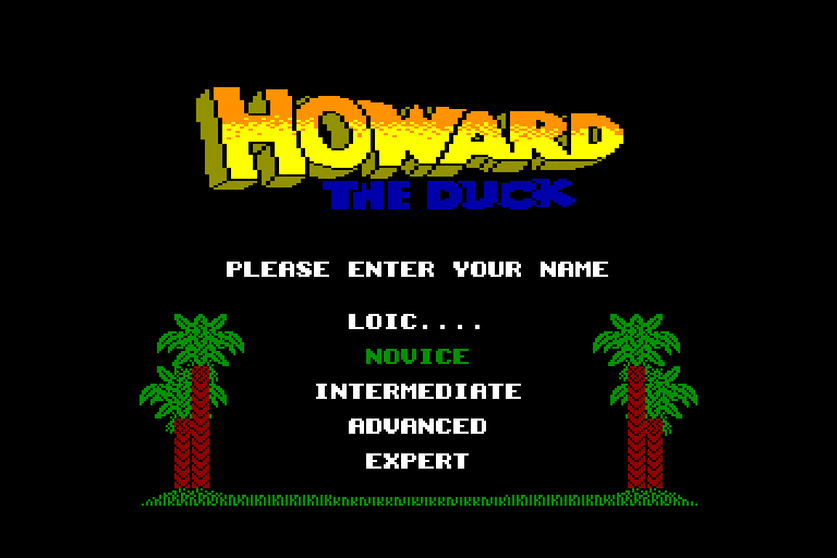 screenshot du jeu Amstrad CPC Howard the duck