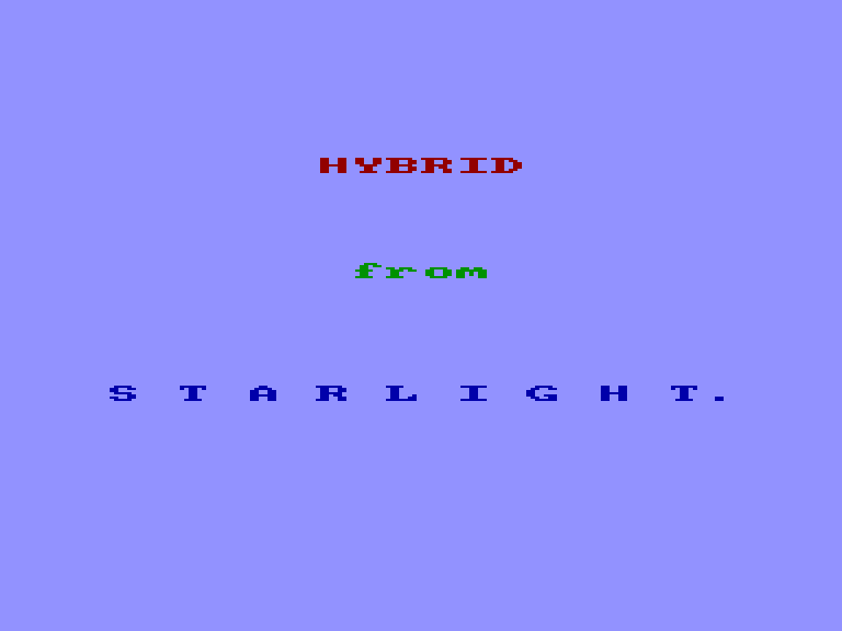 screenshot of the Amstrad CPC game Hybrid