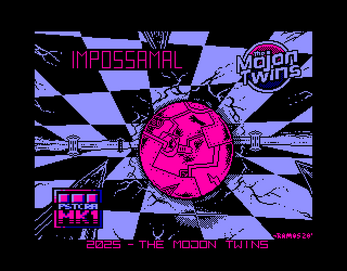 loading screen of the Amstrad CPC game Impossamal by The Mojon Twins