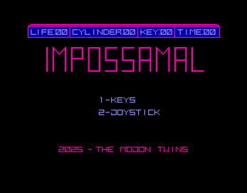 screenshot of the Amstrad CPC game Impossamal by The Mojon Twins