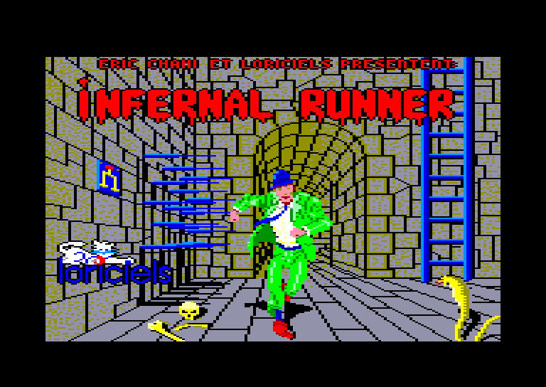 screenshot du jeu Amstrad CPC Infernal Runner
