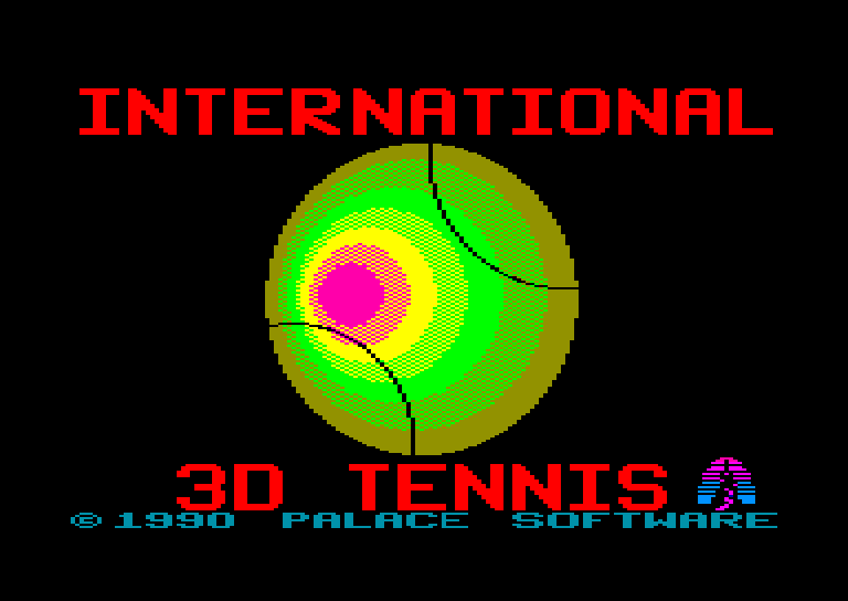 screenshot of the Amstrad CPC game International 3d tennis