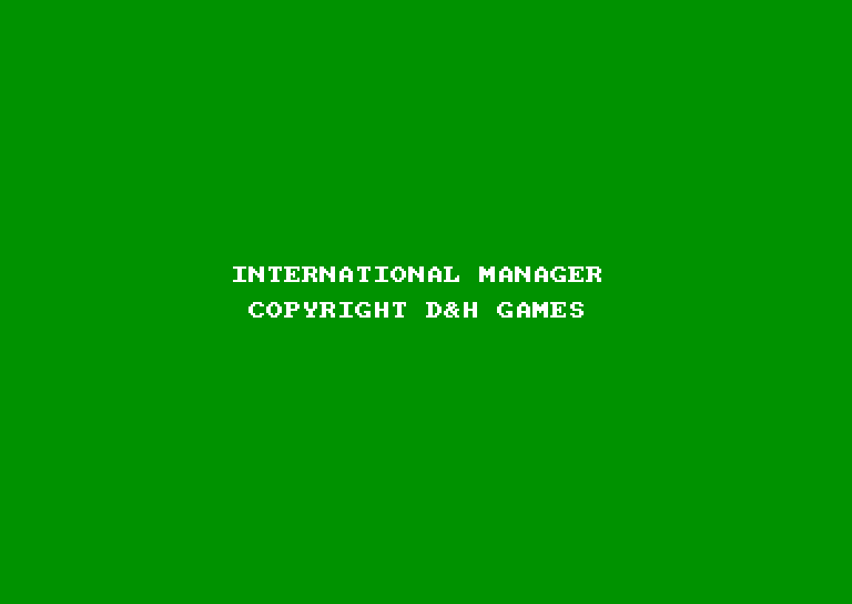 screenshot of the Amstrad CPC game International manager