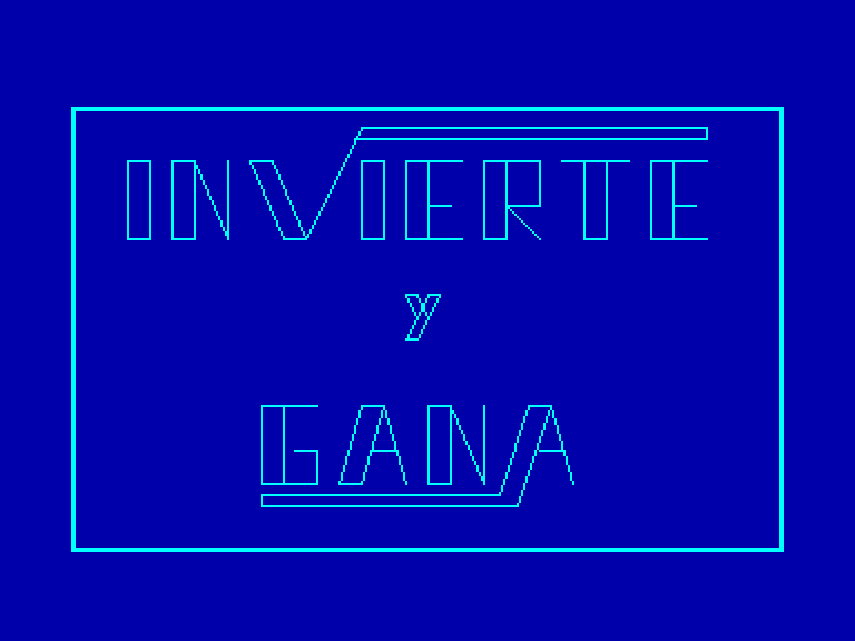 screenshot du jeu Amstrad CPC Invierte y gana