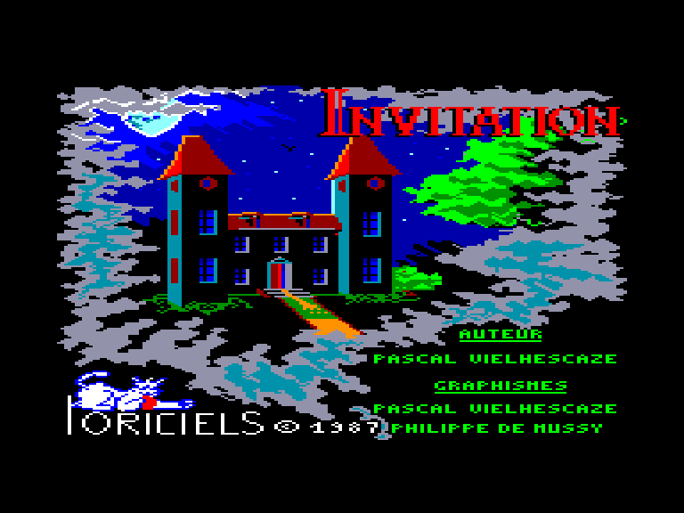 screenshot of the Amstrad CPC game Invitation