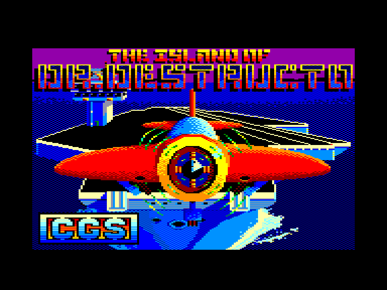 screenshot of the Amstrad CPC game Island of Dr. Destructo