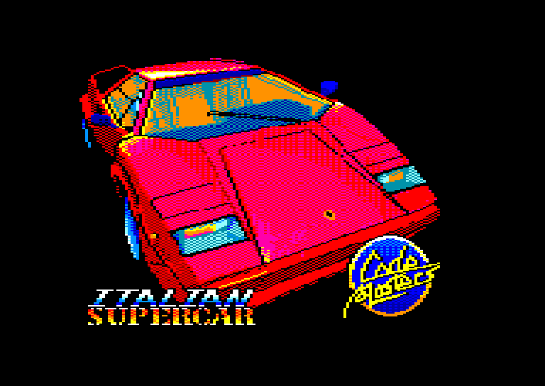 screenshot of the Amstrad CPC game Italian Super Car