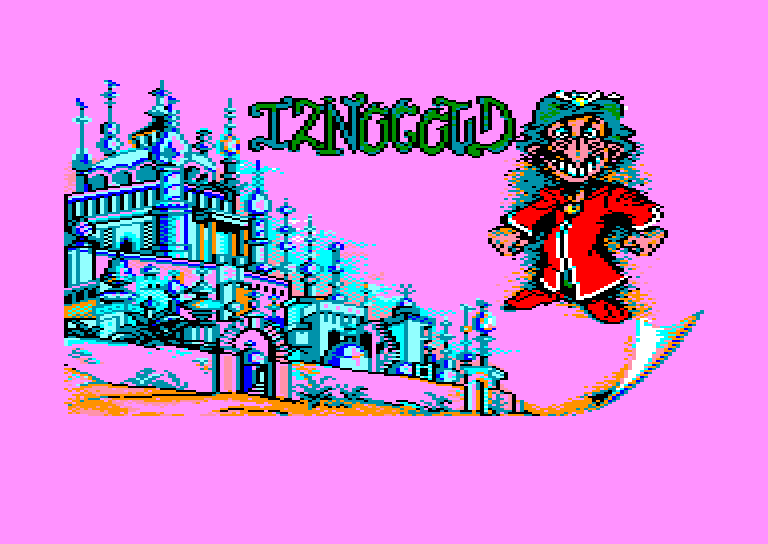 screenshot of the Amstrad CPC game Iznogoud