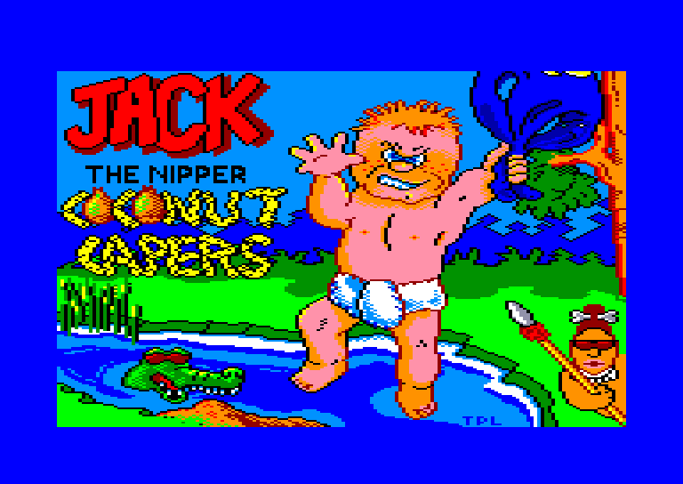 screenshot of the Amstrad CPC game Jack the Nipper II In Coconut Capers