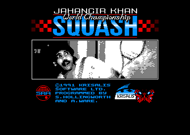 screenshot of the Amstrad CPC game Jahangir khan world championship squash