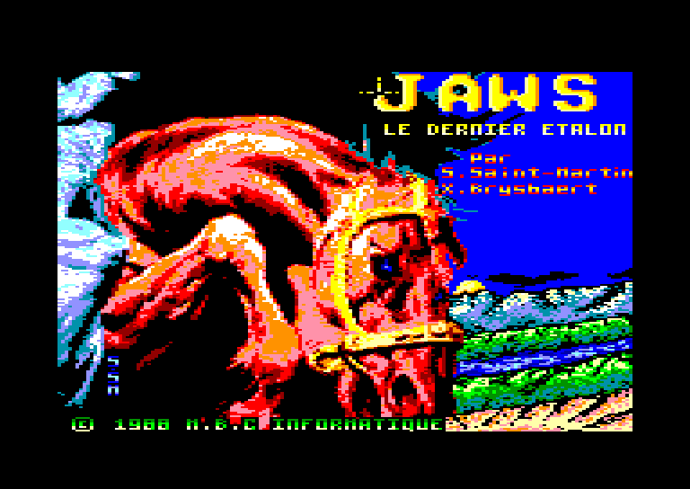 screenshot du jeu Amstrad CPC Jaws: le Dernier Etalon