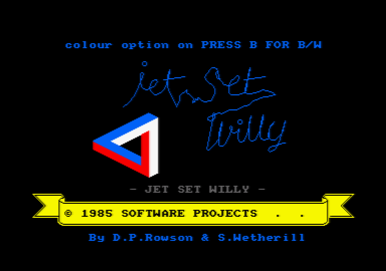 screenshot du jeu Amstrad CPC Jet set willy