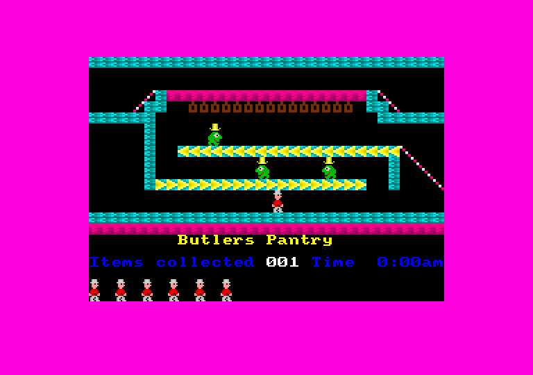 screenshot of the Amstrad CPC game Jet set willy 2 +