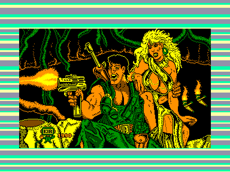 screenshot of the Amstrad CPC game Jungle Warrior