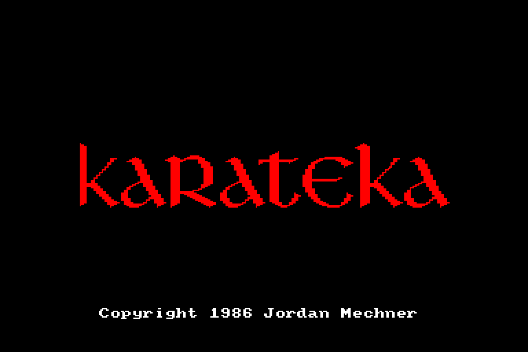 écran du Amstrad CPC Karateka Microids en 1990