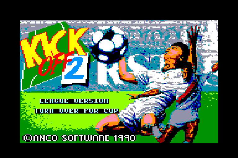 screenshot of the Amstrad CPC game Kick off 2