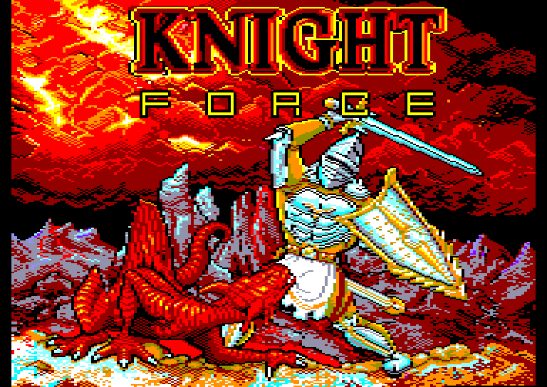 screenshot of the Amstrad CPC game Knight Force