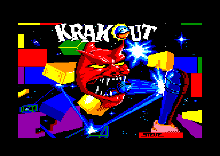 screenshot of the Amstrad CPC game Krakout