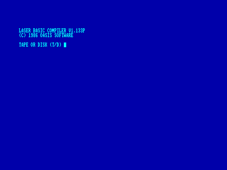 screenshot of the Amstrad CPC game Laser Compiler
