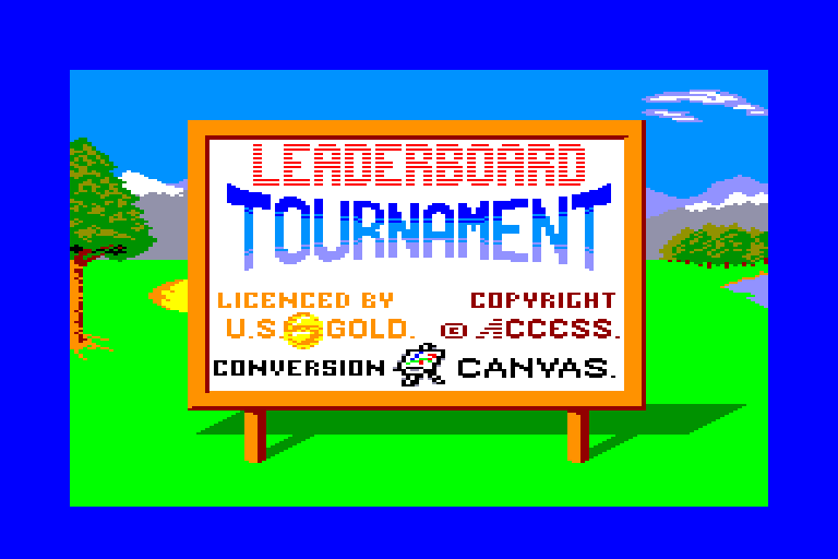 screenshot of the Amstrad CPC game Leader Board Tournament