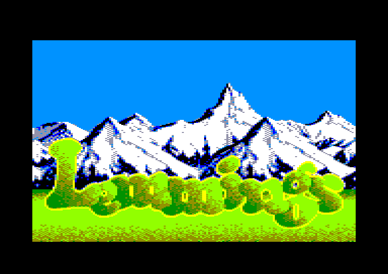 screenshot of the Amstrad CPC game Lemmings