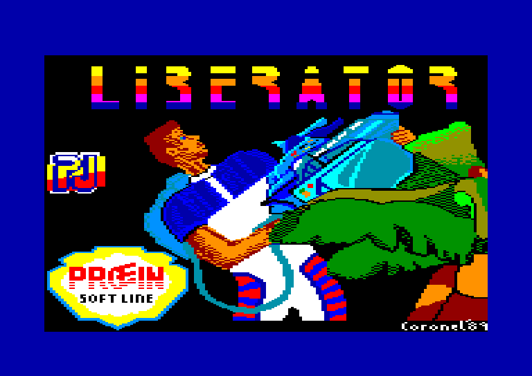 screenshot of the Amstrad CPC game Liberator