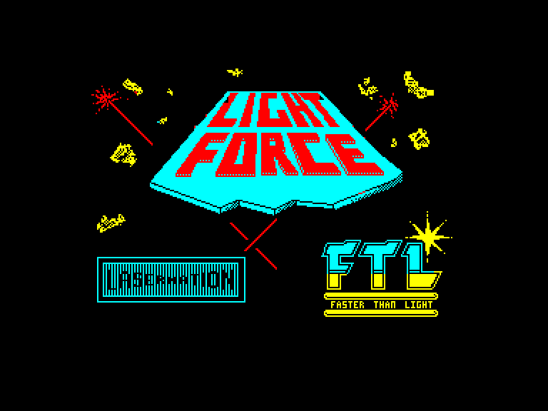 screenshot of the Amstrad CPC game Light Force