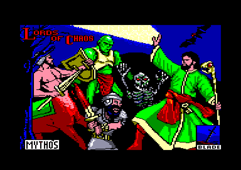 screenshot of the Amstrad CPC game Lords of Chaos - Expansion Kit One