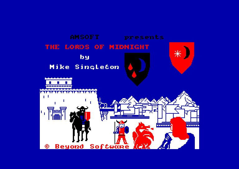 screenshot du jeu Amstrad CPC Lords of Midnight (the)