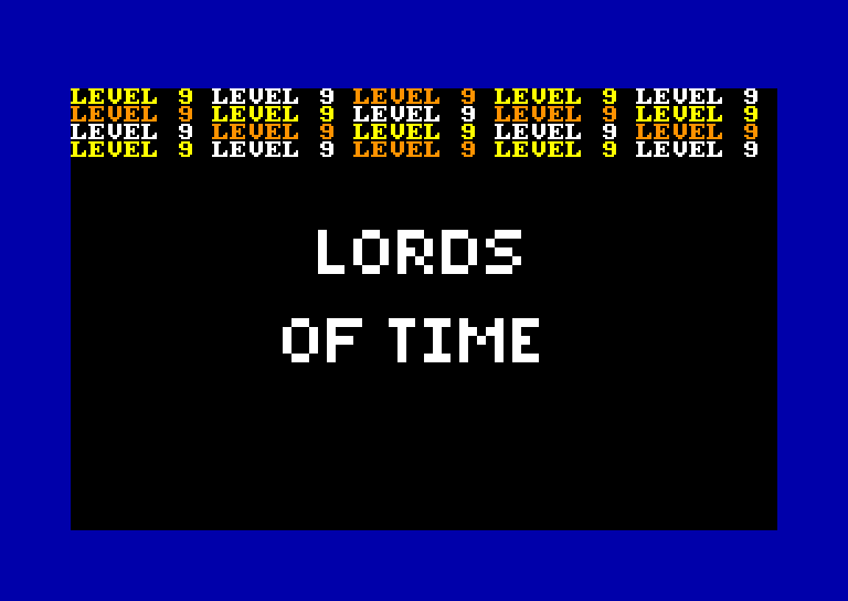 screenshot of the Amstrad CPC game Lords of Time